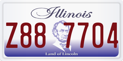 IL license plate Z887704