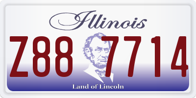 IL license plate Z887714