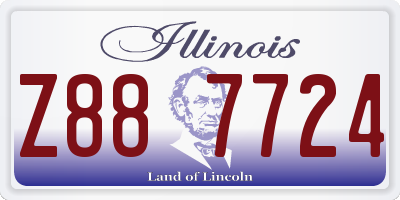 IL license plate Z887724