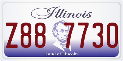 IL license plate Z887730