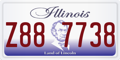 IL license plate Z887738