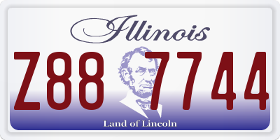 IL license plate Z887744