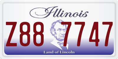 IL license plate Z887747