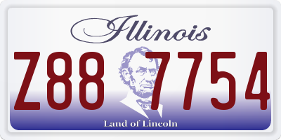 IL license plate Z887754