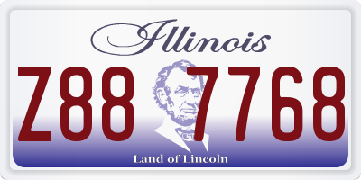 IL license plate Z887768