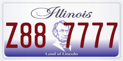 IL license plate Z887777
