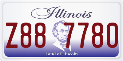 IL license plate Z887780