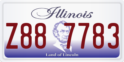 IL license plate Z887783