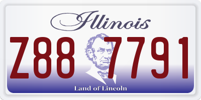 IL license plate Z887791