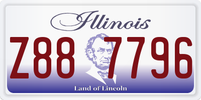IL license plate Z887796