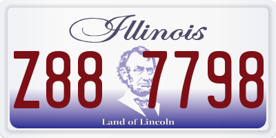 IL license plate Z887798