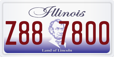 IL license plate Z887800