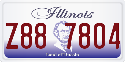 IL license plate Z887804