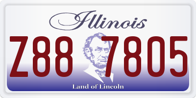 IL license plate Z887805