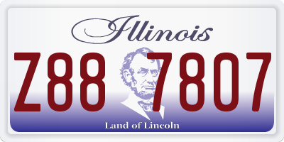 IL license plate Z887807
