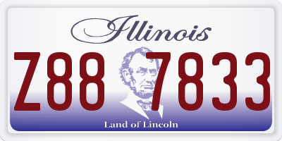 IL license plate Z887833