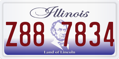 IL license plate Z887834