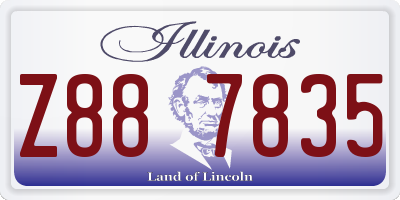 IL license plate Z887835