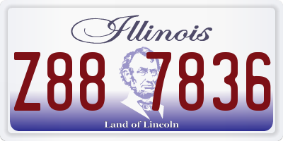 IL license plate Z887836