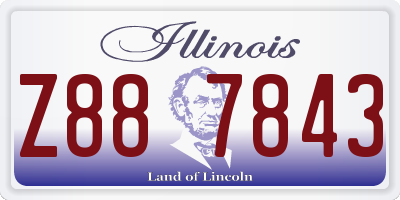 IL license plate Z887843