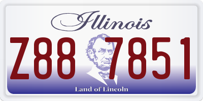 IL license plate Z887851