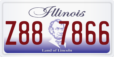 IL license plate Z887866