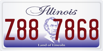 IL license plate Z887868