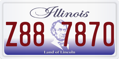 IL license plate Z887870