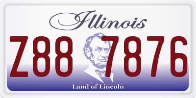 IL license plate Z887876