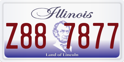 IL license plate Z887877