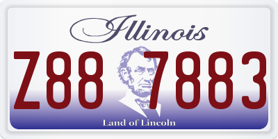 IL license plate Z887883