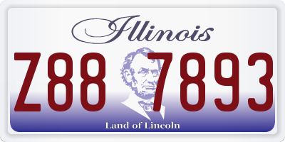IL license plate Z887893