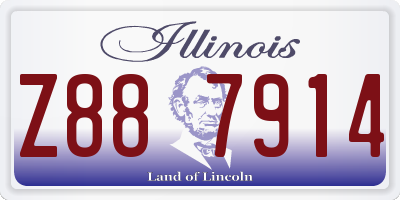 IL license plate Z887914