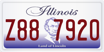 IL license plate Z887920
