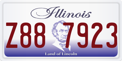 IL license plate Z887923