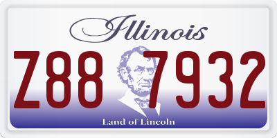 IL license plate Z887932
