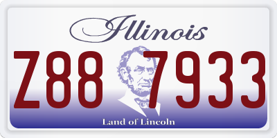 IL license plate Z887933