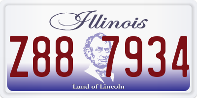 IL license plate Z887934