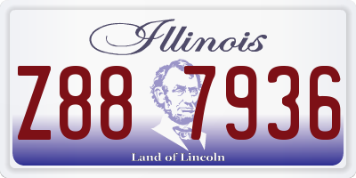 IL license plate Z887936