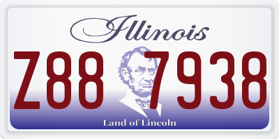 IL license plate Z887938