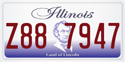 IL license plate Z887947