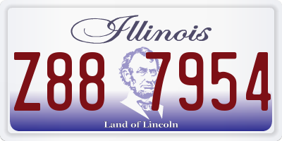 IL license plate Z887954
