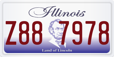 IL license plate Z887978