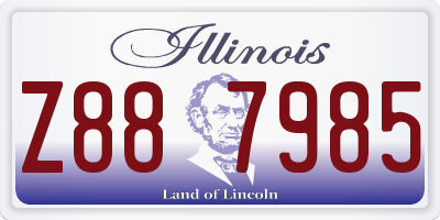 IL license plate Z887985