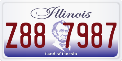 IL license plate Z887987
