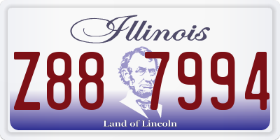 IL license plate Z887994