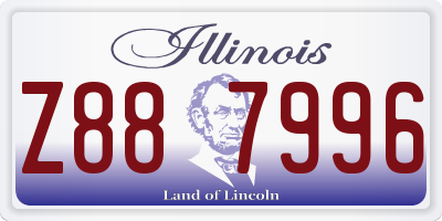 IL license plate Z887996