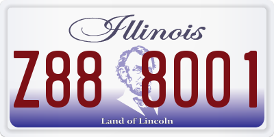 IL license plate Z888001