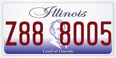 IL license plate Z888005