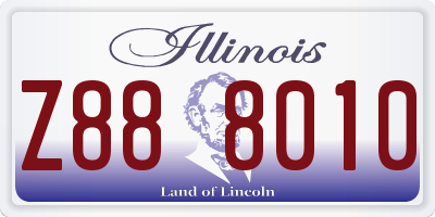 IL license plate Z888010